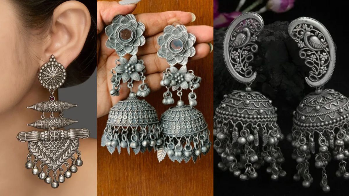 OXIDISED JHUMKA – Minachi