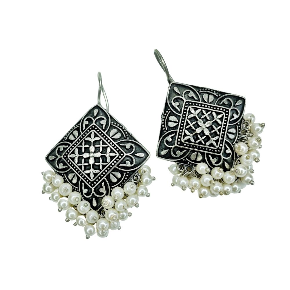 Square Dangle Drop Earrings for Casual and Festive wear - Beatnik