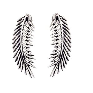 leaf earring, oxidised leaf earring, stud earrings, oxidised earrings, oxidised jewellery