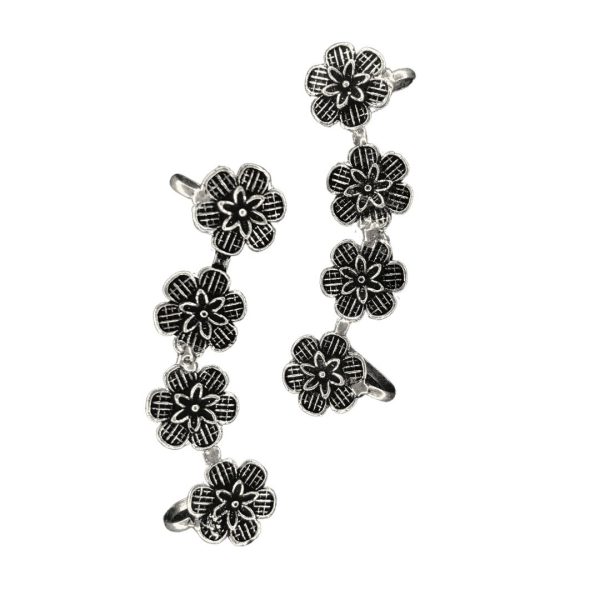 Floral Ear Cuff Earring Front