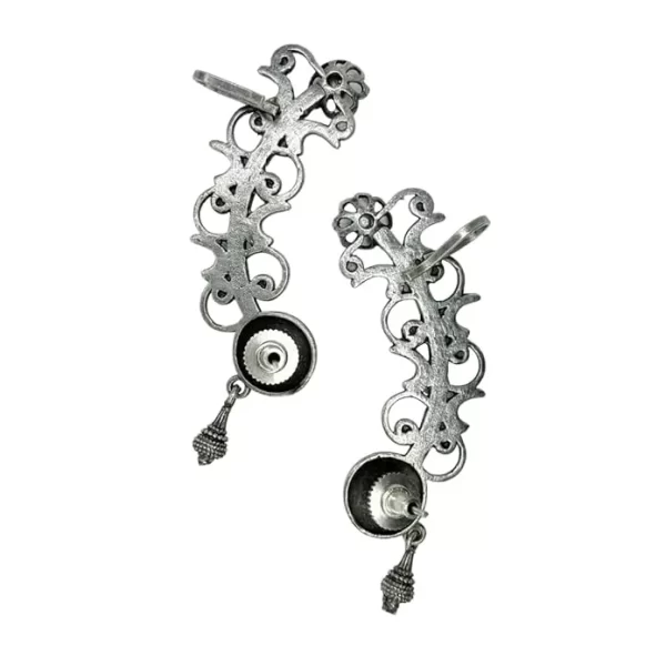 ear cuff earrings, oxidised earrings, minimal jewellery, oxidised jewellery, ear cuffs,