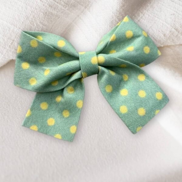 Polka dot Bow Hair Pin - Image 6
