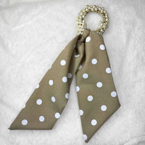 Pearl Hair Scarf Scrunchie - Image 2