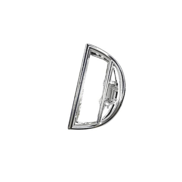 Half Moon Metal Hair Claw Clip in silver finish