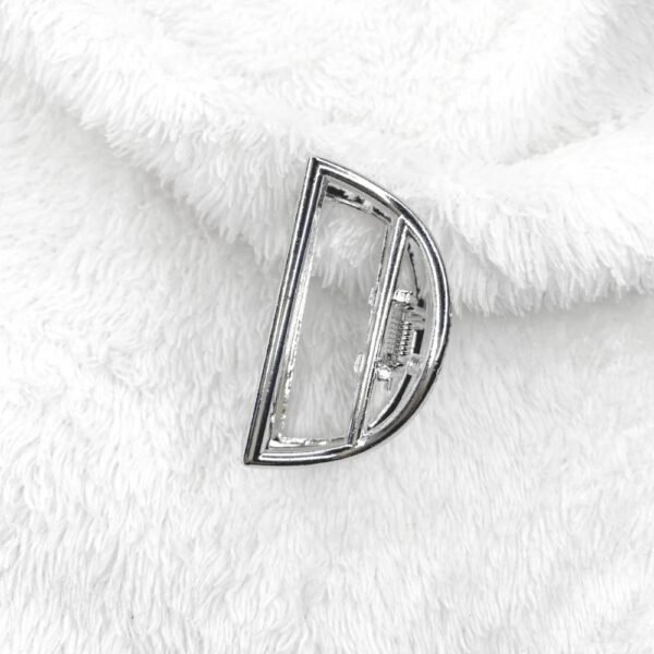 Half Moon Metal Hair Claw Clip in silver finish