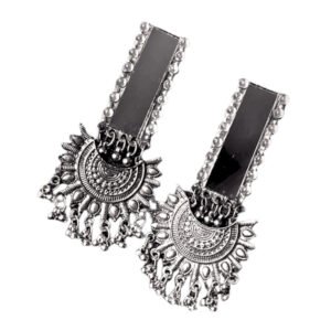 Oxidised mirror Chaand Bali 