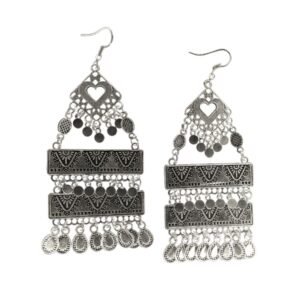 Oxidised Multi Layered jhaalar earring