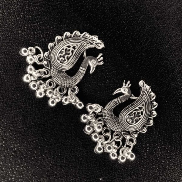 Oxidised peacock choker set - Image 4