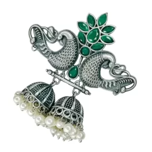 peacock dual green 1 jpg e1709884308732, Earrings for Formal Events,office wear,workwear earring,office wear earring,formal earrings, earrings for formal events, Avvni The Store,