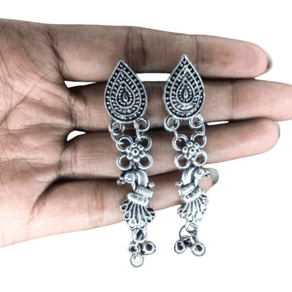 Oxidised Peacock Choker Set - Image 3