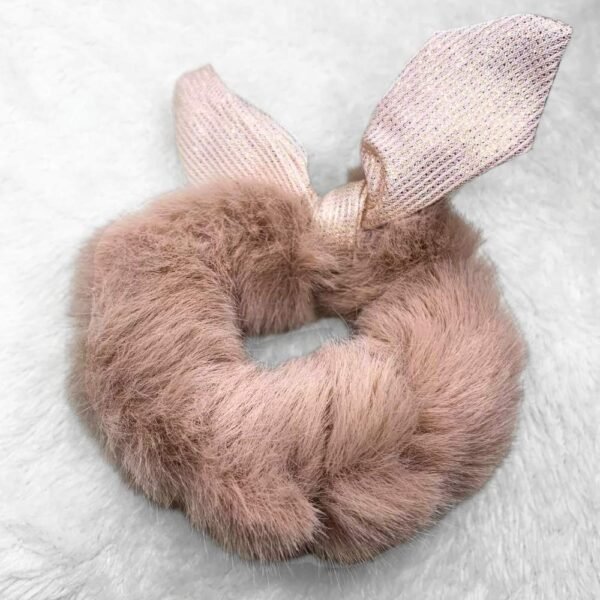 Rabbit Ear fur Scrunchie - Image 2
