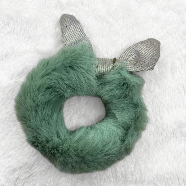 Rabbit Ear Fur Scrunchie - Image 2