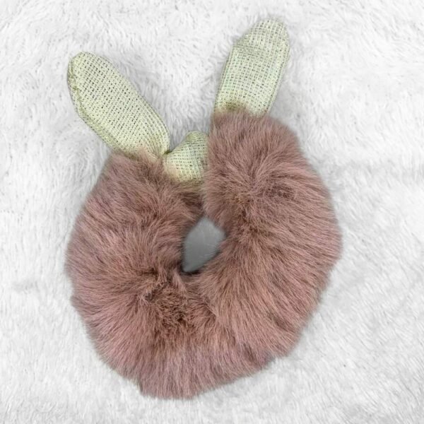 Rabbit Ear Fur Scrunchie - Image 2