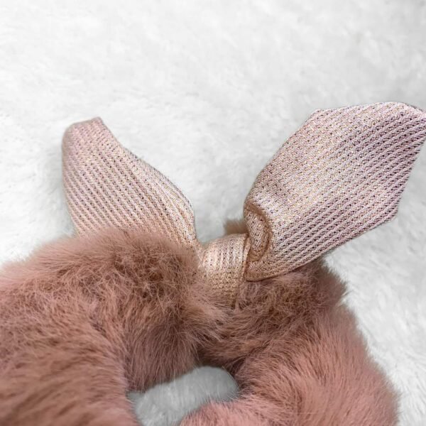 Rabbit Ear fur Scrunchie - Image 3
