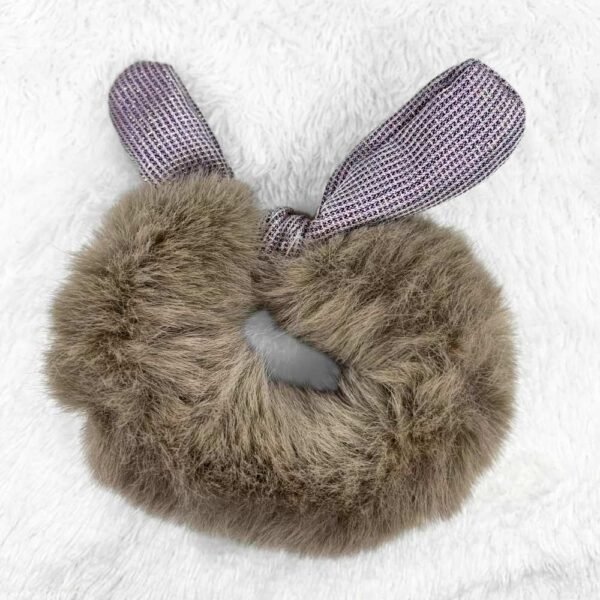 Rabbit Ear Fur Scrunchie - Image 2