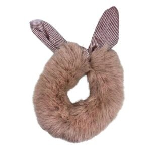 Rabbit Ear Fur Scrunchie