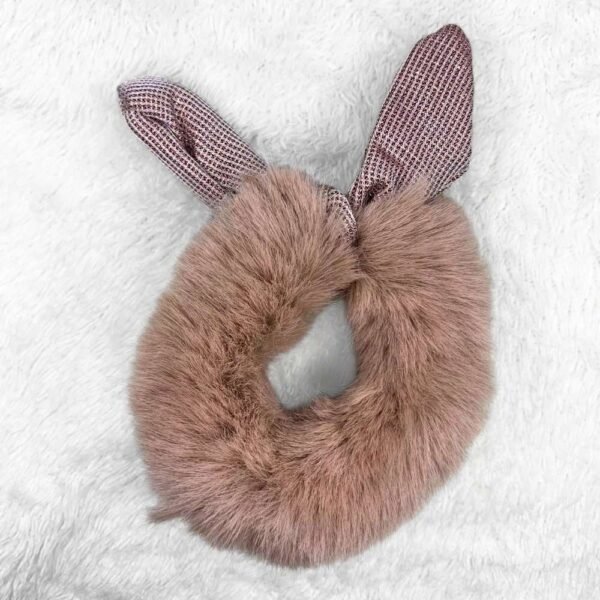 Rabbit Ear Fur Scrunchie - Image 2