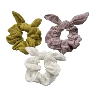 Bunny Ear Scrunchies Set of 3