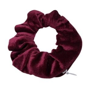Velvet zipper scrunchie