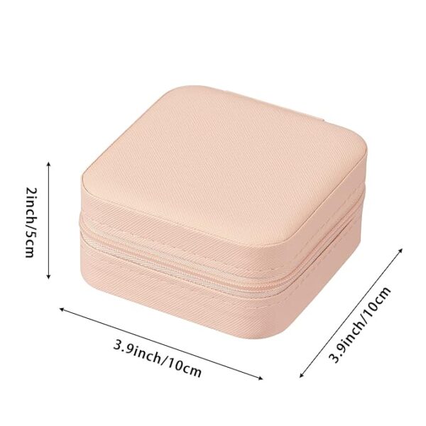 small pink jewellery organiser box size