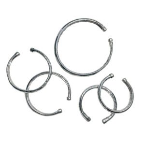 antique tribal hasli set, silver hasli set, silver kada set, silver anklet kada set, hammered kada set
