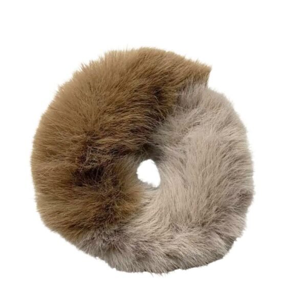 Dual tone fur scrunchies - Soft teddy fur hair scrunchies by Avvni The Store