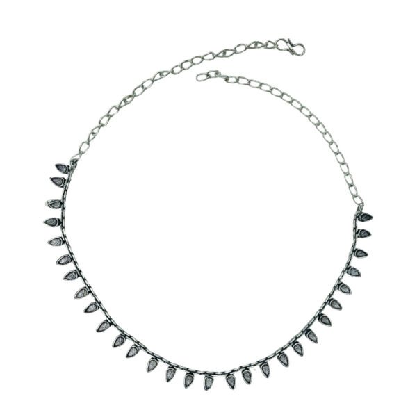 oxidised teardrop minimal choker necklace, oxidised choker, minimal choker necklace. oxidised jewellery