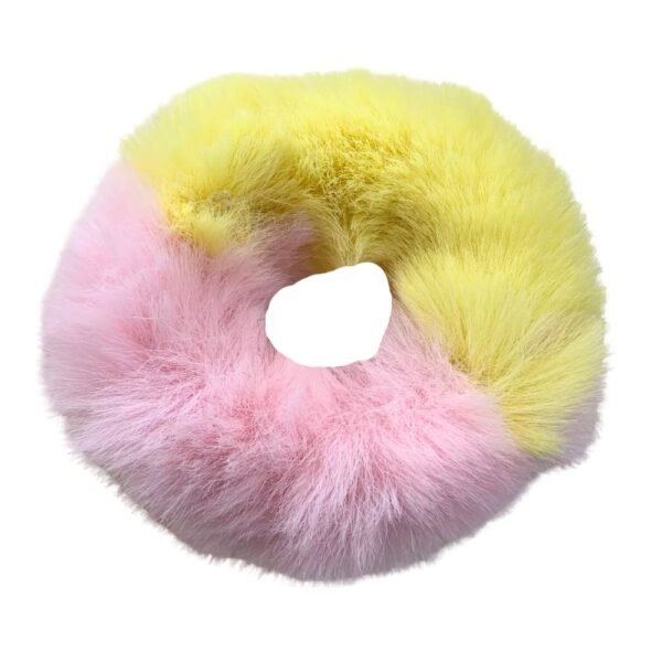Dual tone fur scrunchies - Soft teddy fur hair scrunchies by Avvni The Store