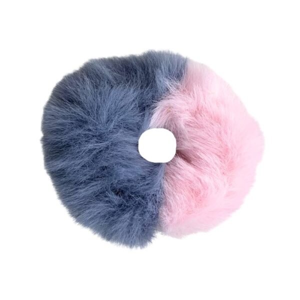 Dual tone fur scrunchies - Soft teddy fur hair scrunchies by Avvni The Store