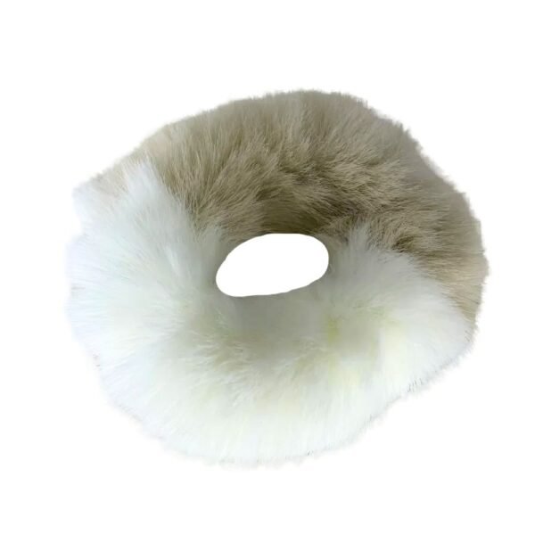 Dual tone fur scrunchies - Soft teddy fur hair scrunchies by Avvni The Store