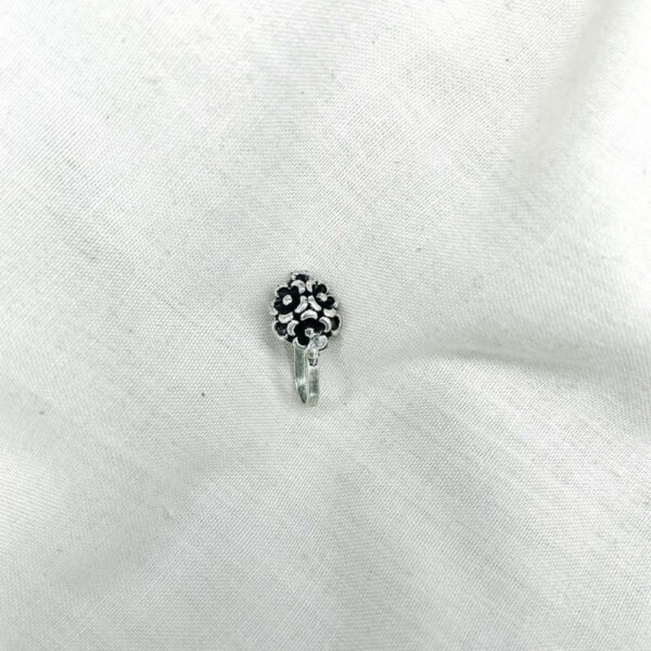 Floral Bloom Oxidised Nose Pin, oxidised nose pins combo, non-pierced nose pins, nose clip ons,