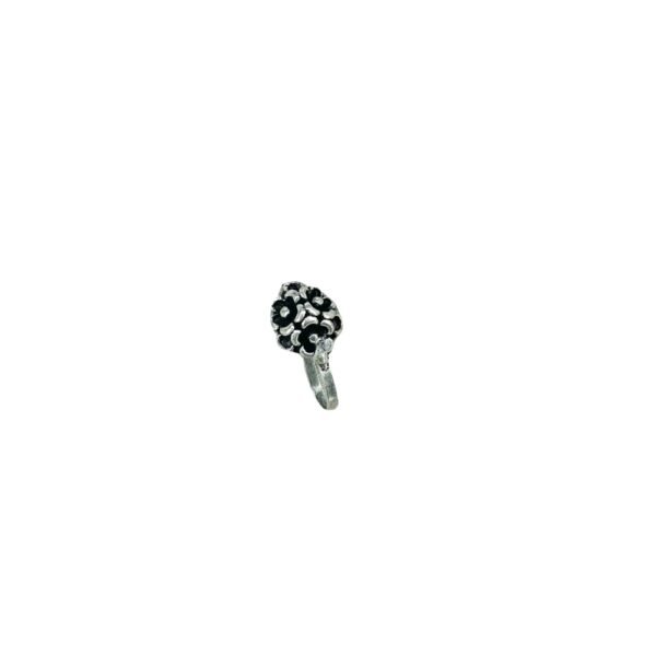 Floral Bloom Oxidised Nose Pin, oxidised nose pins combo, non-pierced nose pins, nose clip ons,