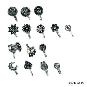 oxidised nose pins pack of 15 1, Oxidised Jewellery in Ancient Civilizations, Jewellery, Avvni The Store,