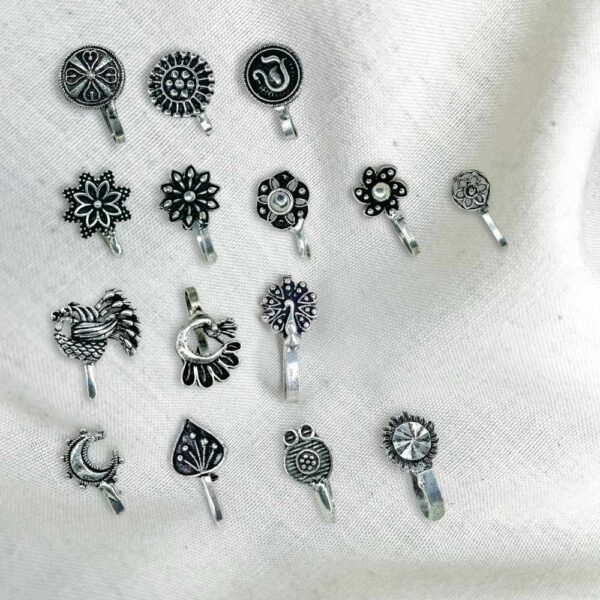 Oxidised Nose Pins Combo Pack of 15 - Image 3