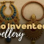 who invented jewellery, history of jewellery, jewellery origin history, Ancient jewellery pieces from Egyptian, Indian, Greek, and prehistoric eras displayed on aged parchment.